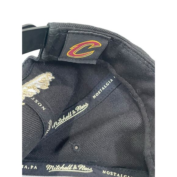 Cleveland Cavaliers Mitchell & Ness Adjustable Snapback Hat Black Green Camo OS - Picture 9 of 10
